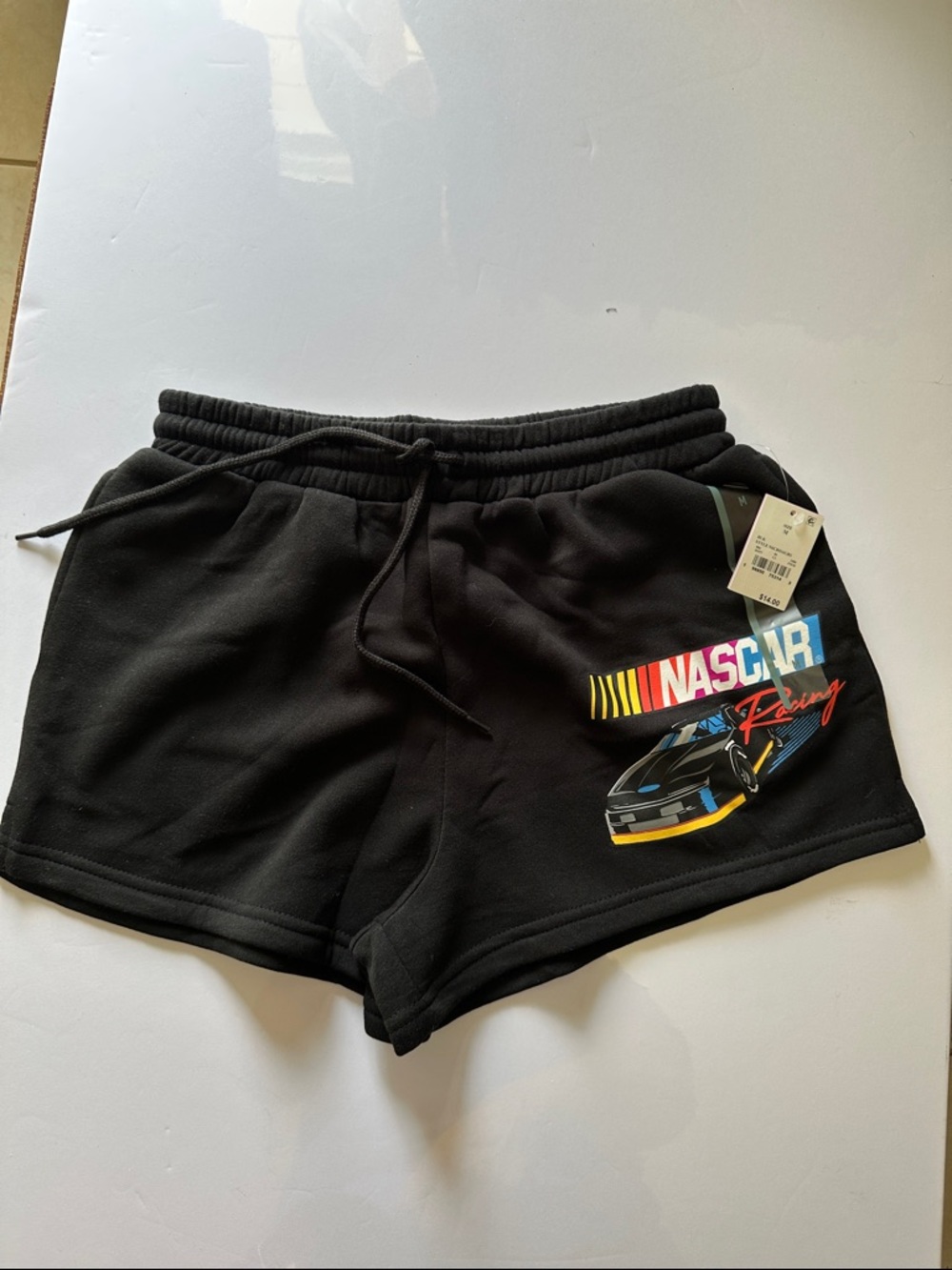 Nascar Black Women's Racing Graphic Athletic Shorts